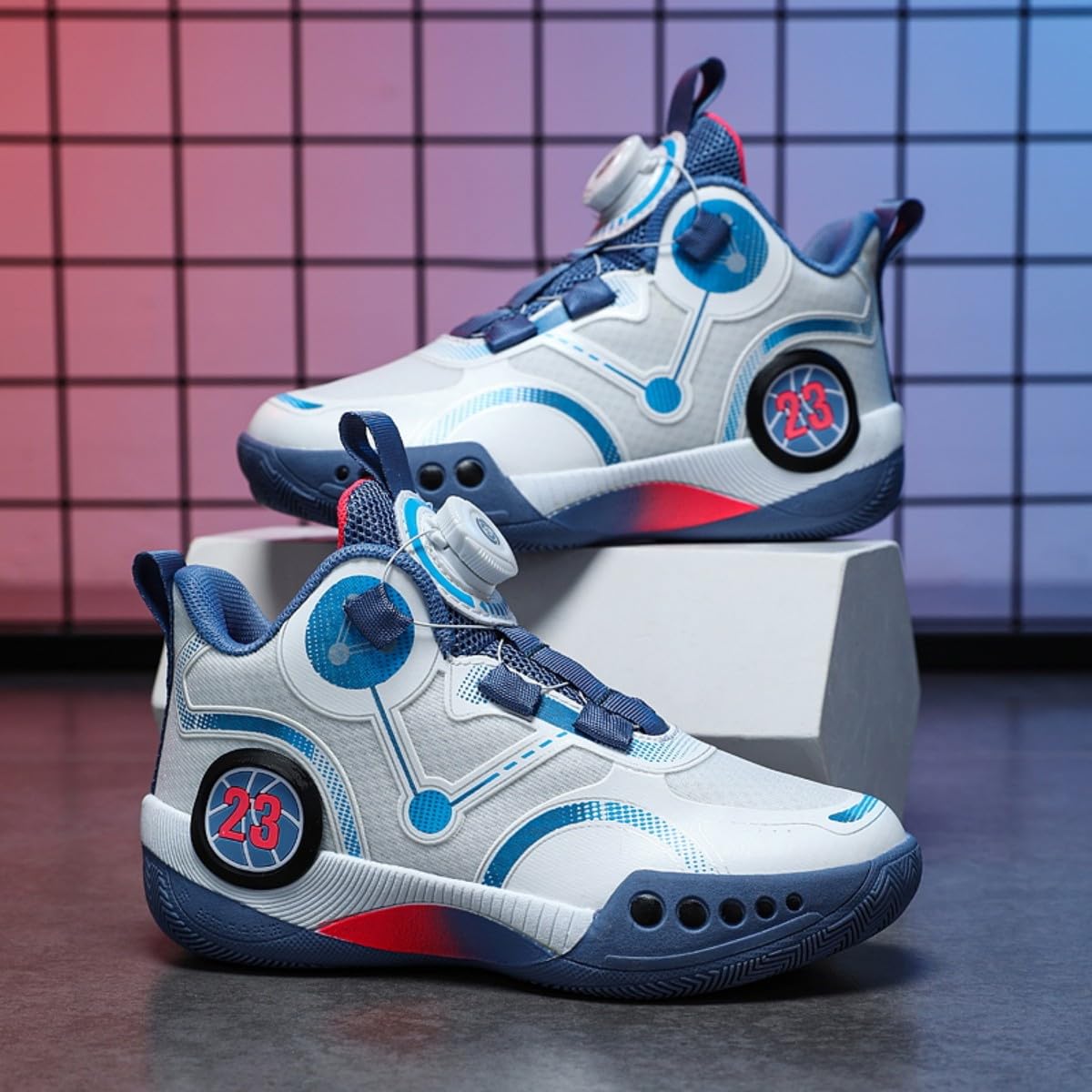 Chaussures de Basket-Ball pour Enfants Chaussures de Sport pour garçons Chaussures d'entraînement Confort