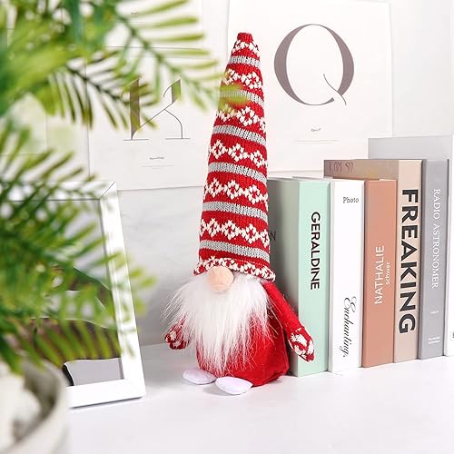 Miniatura 5 de Tope decorativo de puerta de Papá Noel, protector de pared de tela resistente, adornos de gnomos de Navidad para decoración del hogar y la oficina