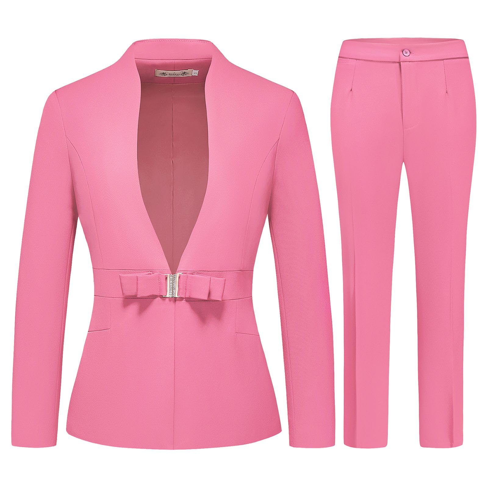 MODFUL Completo tailleur pantalone professionale da donna, 2 pezzi