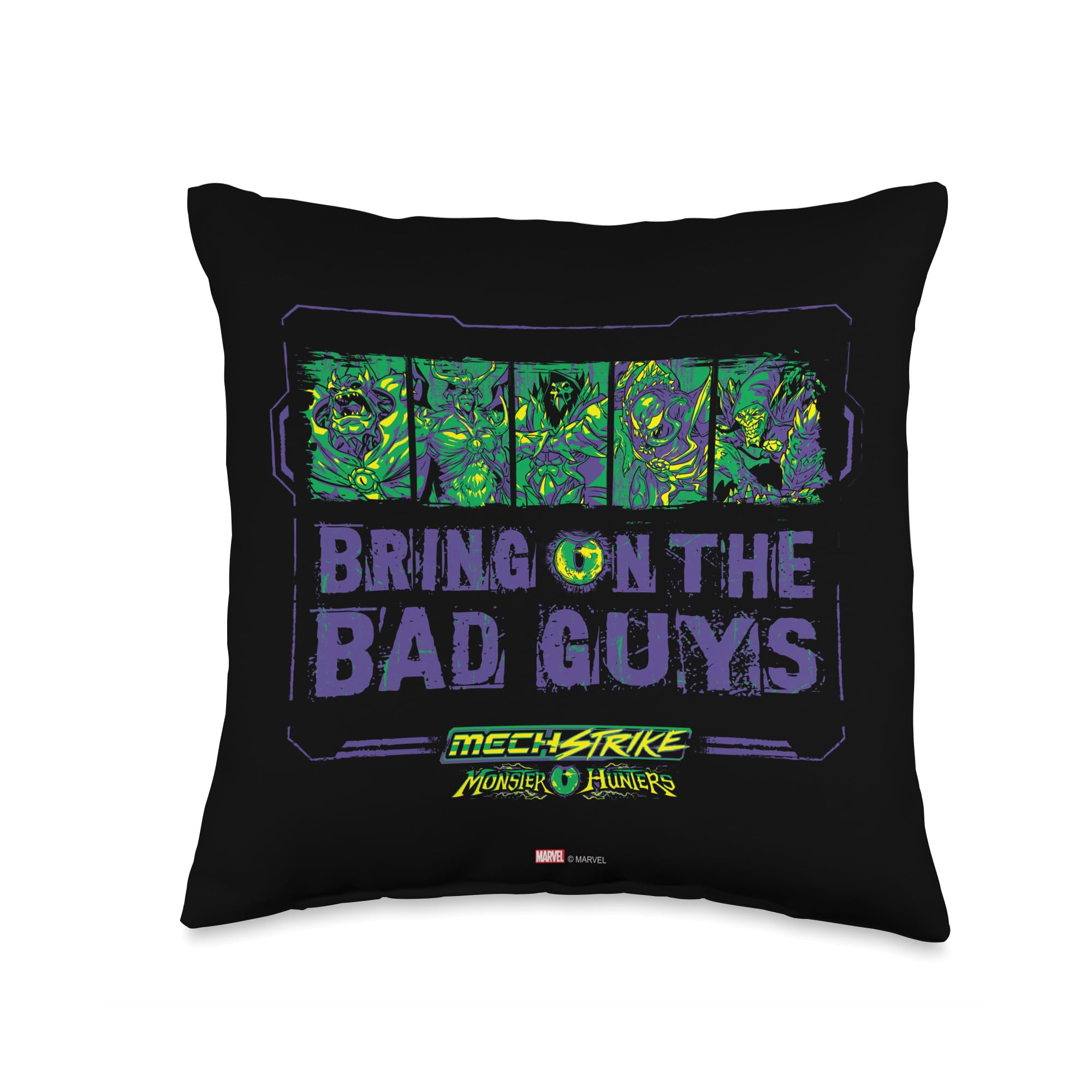 Coussin Marvel Mech Strike multicolore au design Monster Hunters resistant et ultra moelleux