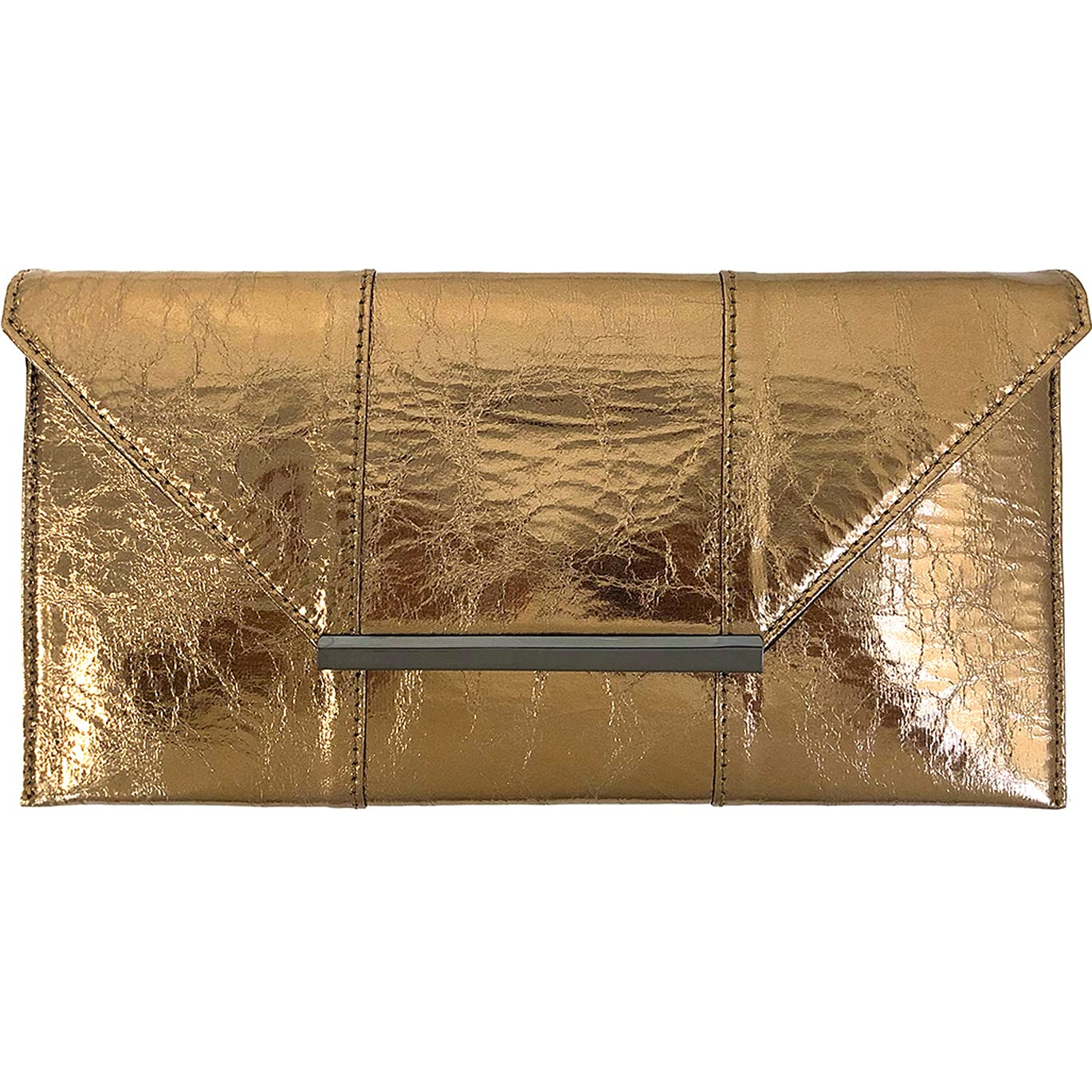 JNB Women's Metallic Material Clutch Purse