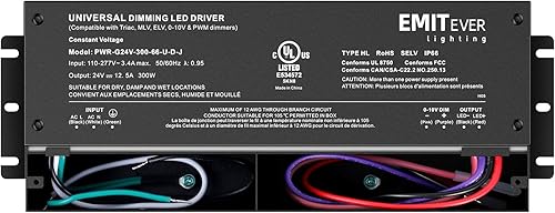 Miniatura 9 de EMITEVER Controlador LED regulable, 300 W CA 110 V-277 V a CC 24 V, atenuación 5 en 1 ELVMLVTRIAC  0-10V  1-10V  10V PWMpotenciómetro, impermeable