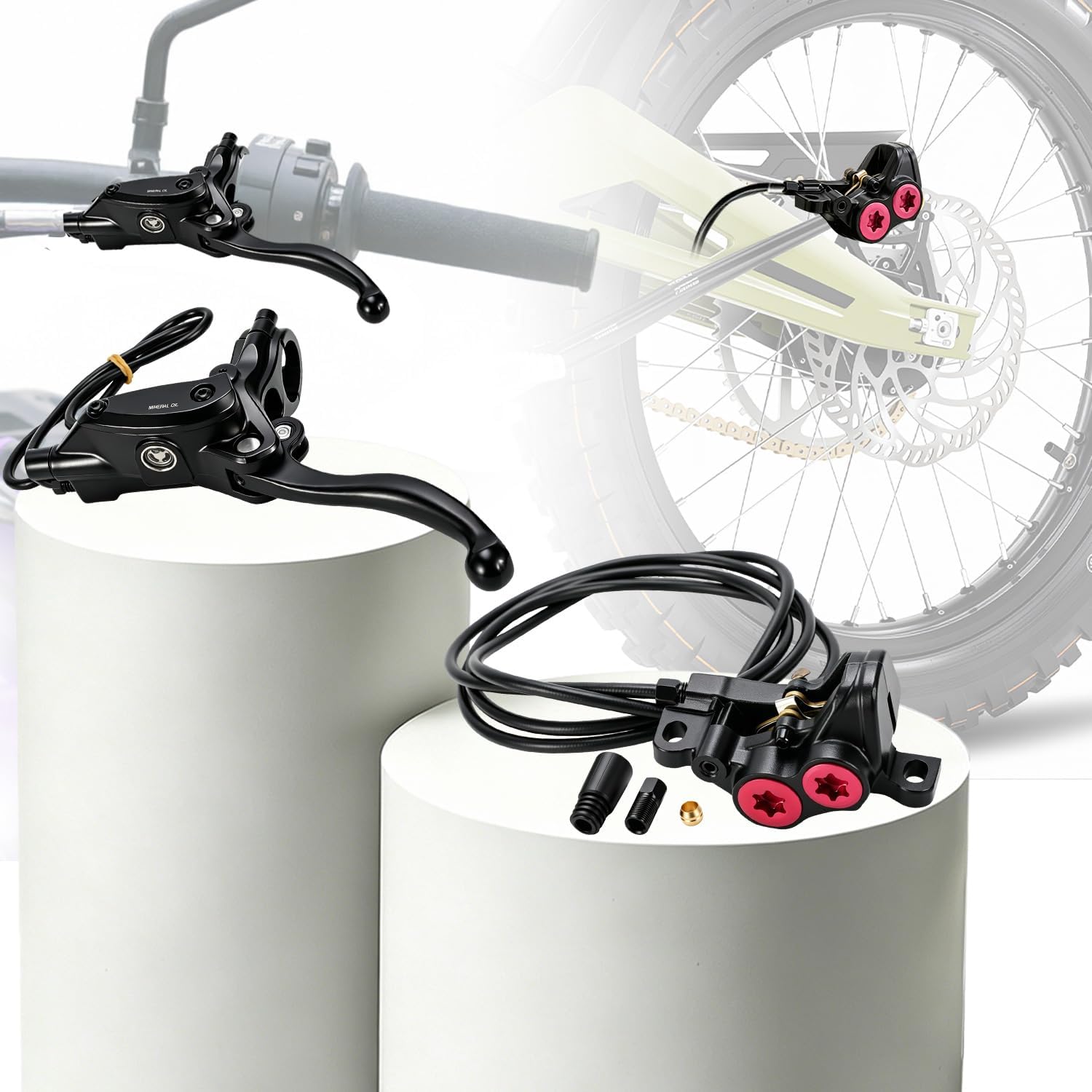Motorcycle Rear Brake Kit Sur Ron Dirt Bike Hydraulic Brake Master Cylinder Reservoir Kit For SurRon Light Bee Sur-Ron X/S