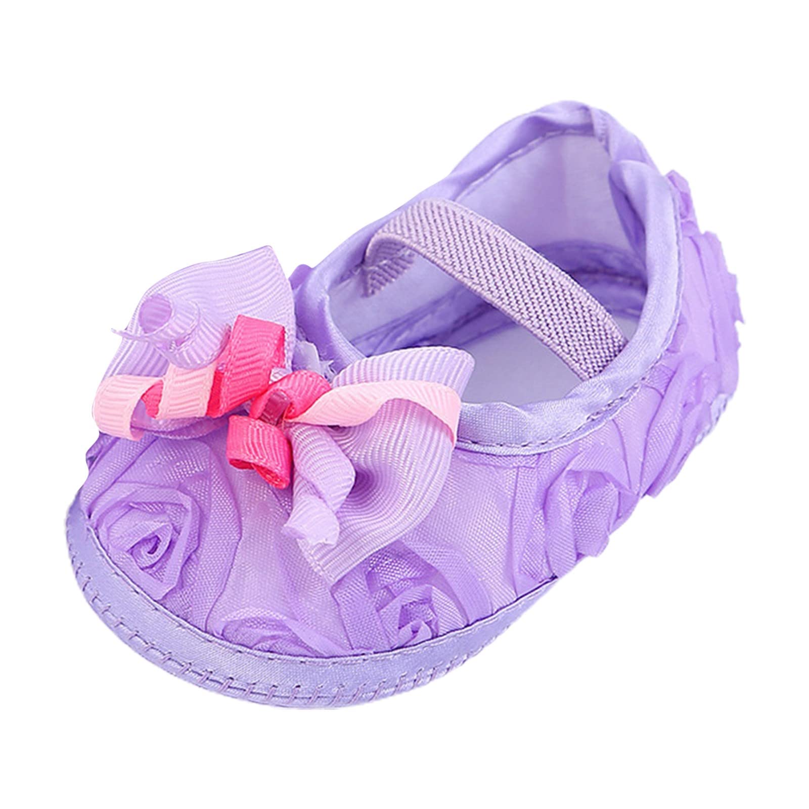 Baby Shoes Fashion Soft Sole Toddler Shoes Pearl Dress Flower Princess Shoes Toddler Shoes Size 3 Infant Shoes Girls (Purple, 3.5 Infant)