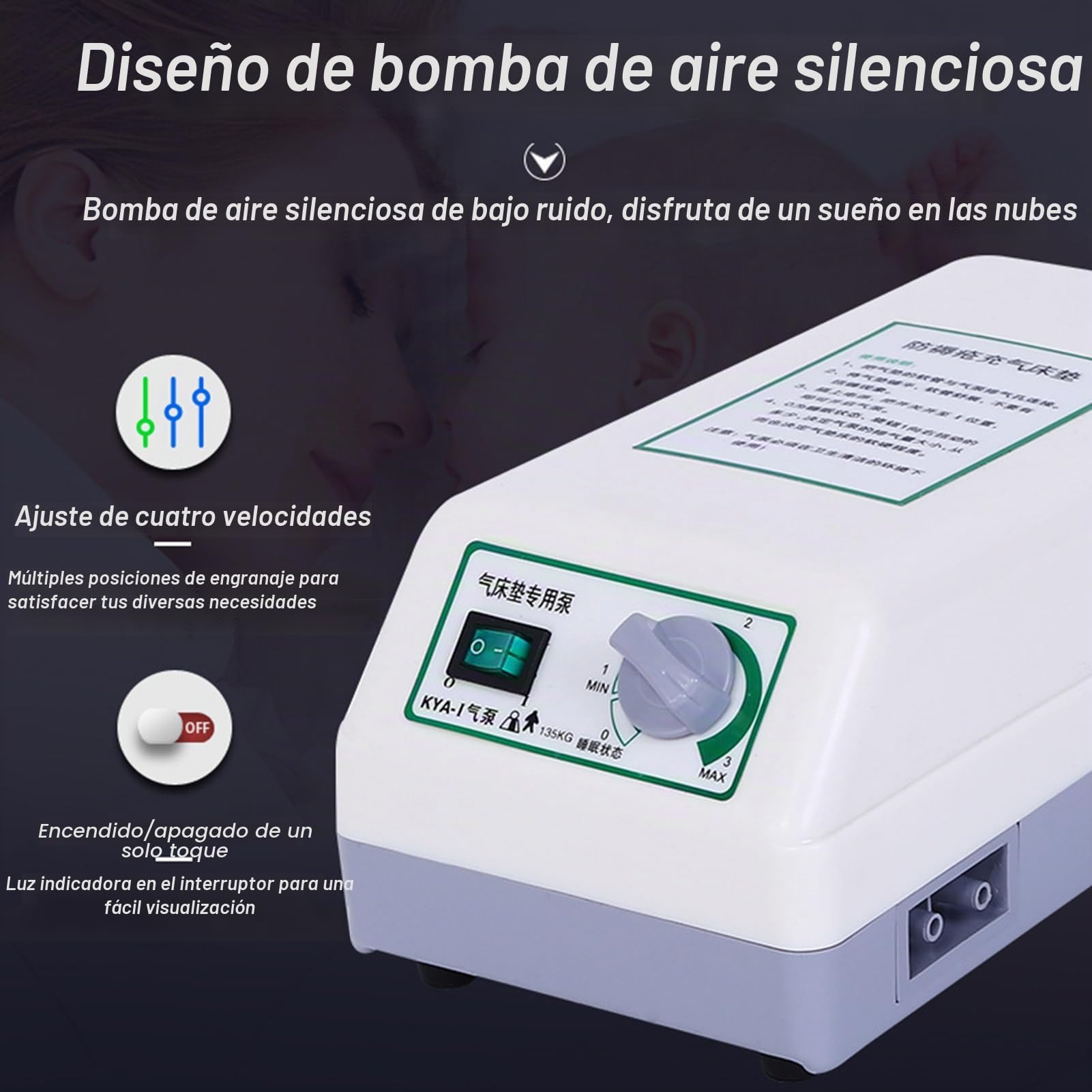 Colchón Antiescaras Ensanchado,Colchon Antiescaras 150x200cm Cama Articulada,Colchon Antiescaras de Presión Alternante con Bomba,Colchones Antiescaras de Aire Prevención de Escaras,Azul