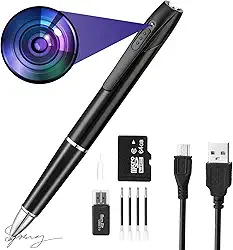 Câmera espiã HD 1080p, mini câmera corporal de 64 GB, câmeras ocultas, mini câmera, câmera de bolso pequena recarregável, adequada para pés, salas de aula, negociações comerciais