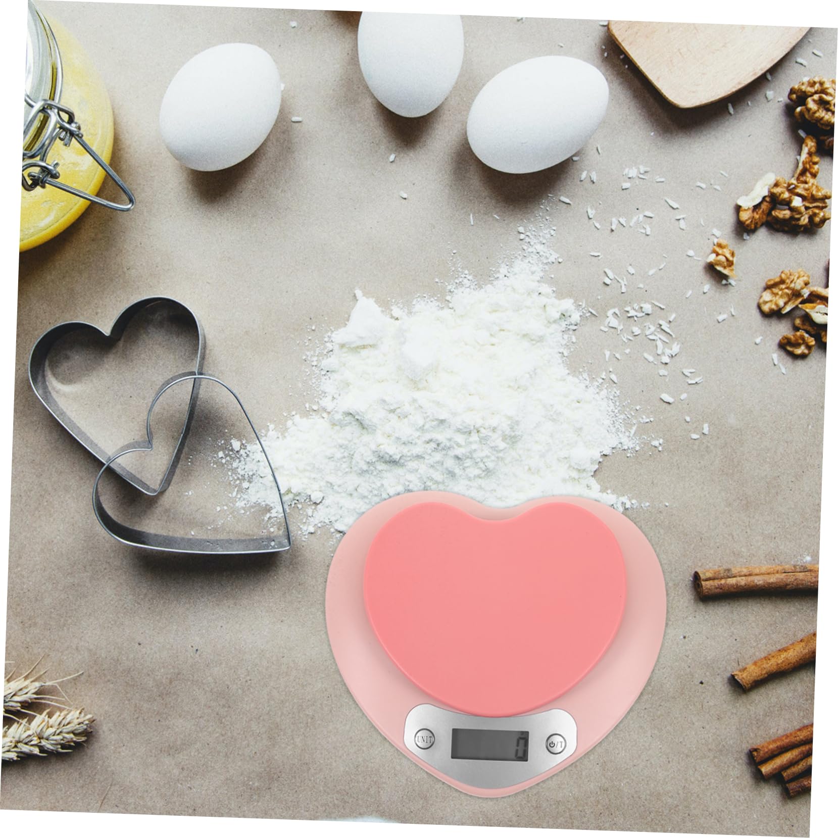 Báscula de Cocina Digital Portátil de Alta Precisión, Plástico | Rosa, Sensor de Alta Sensibilidad, Uso en Cocina y Tiendas, Diseño Práctico para Hornear