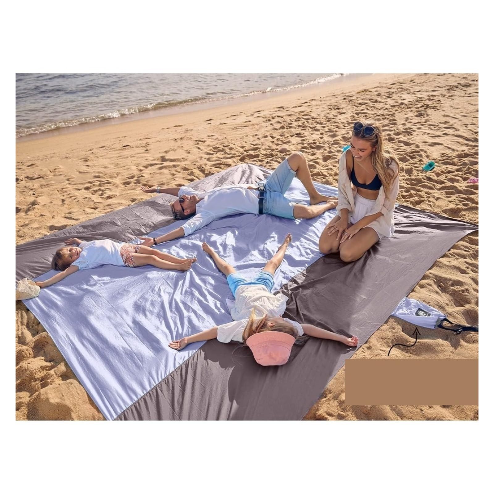 Stranddecke Sanddicht Extra Große Strandmatte Sandfrei Schnelltrocknend