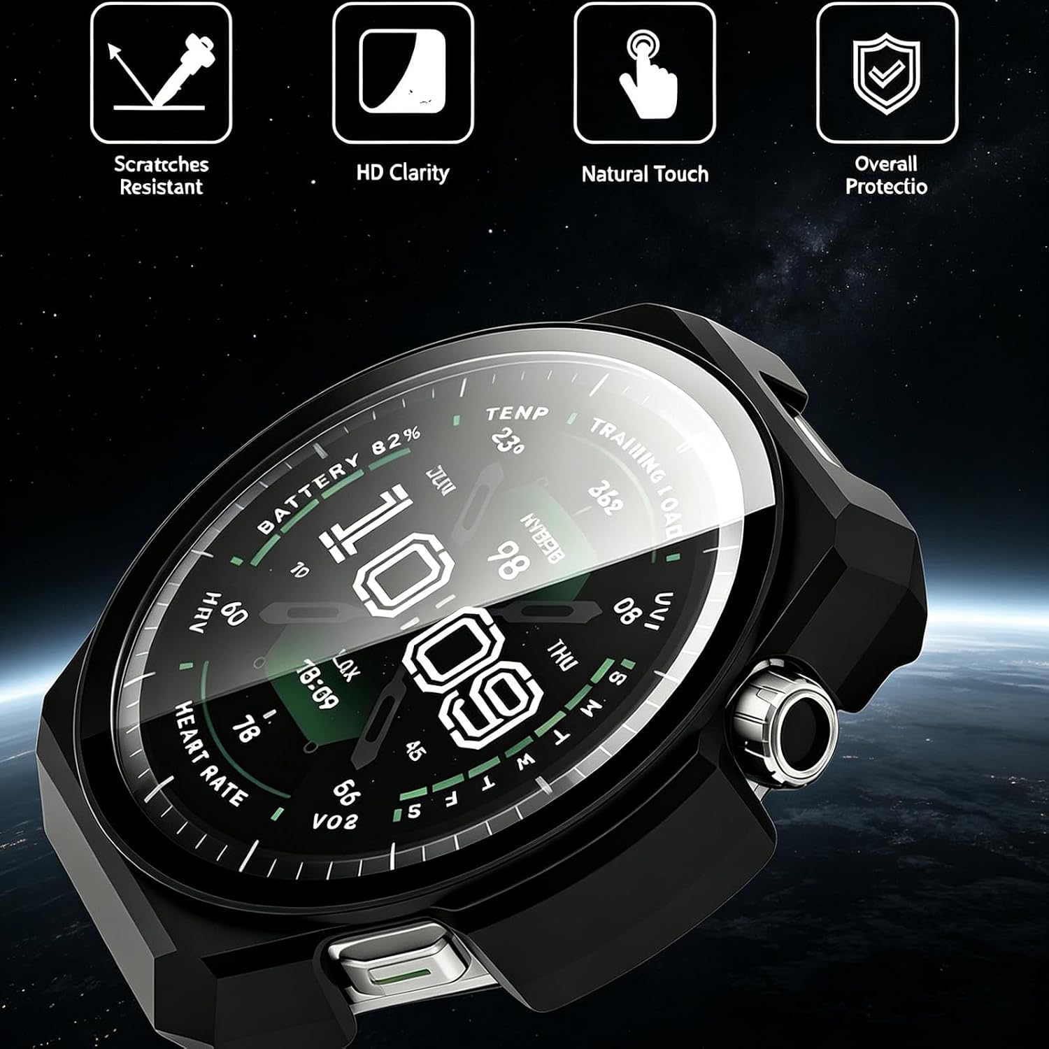 Rc-Z for Amazfit Balance 3 Screen Protector Case(2Packs) image 2