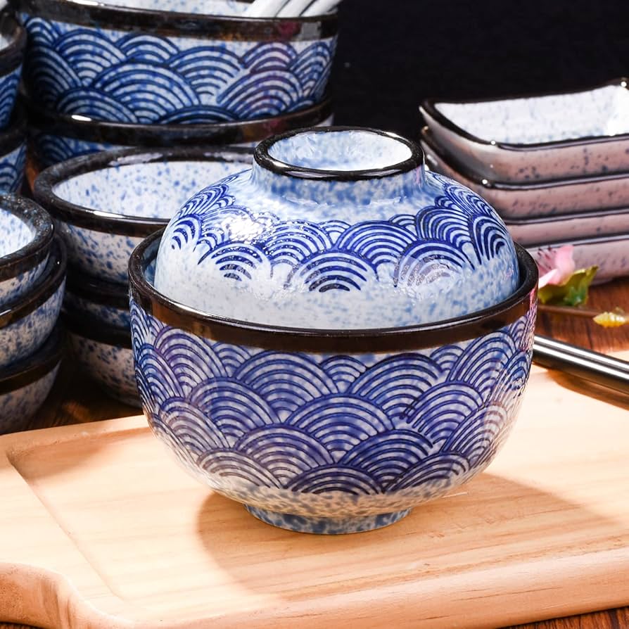 Amazon.com | Cerficer Small Covered Stewpot 8.5oz Blue Wave