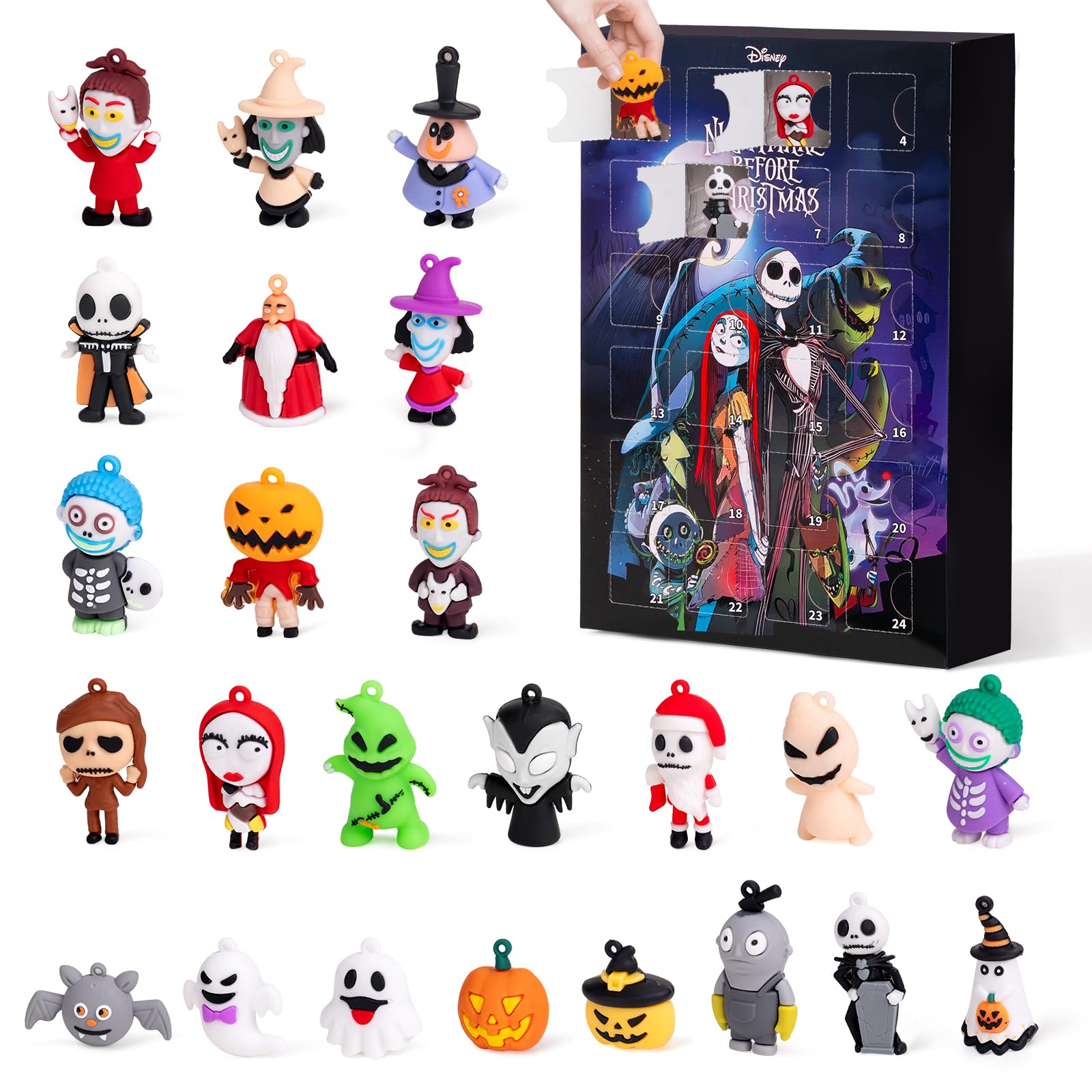 Nightmare Be Christmas Advent Calendar,Halloween Advent Calendar 2026,with 24 Collectible for Kids Adult Boys Girls,Halloween Calendar Countdown Box Halloween Gifts