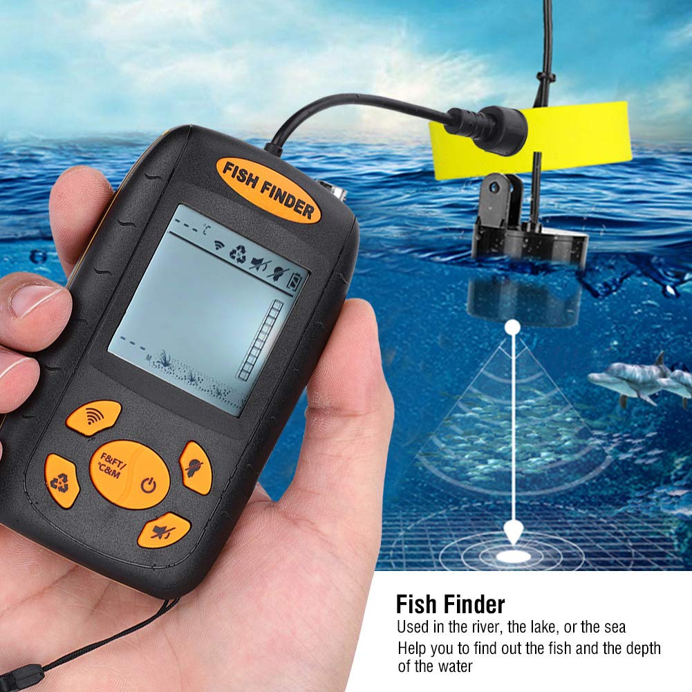 Sondeur De Pêche – Détecteur De Poissons Avec Alarme, Portable, Neuf