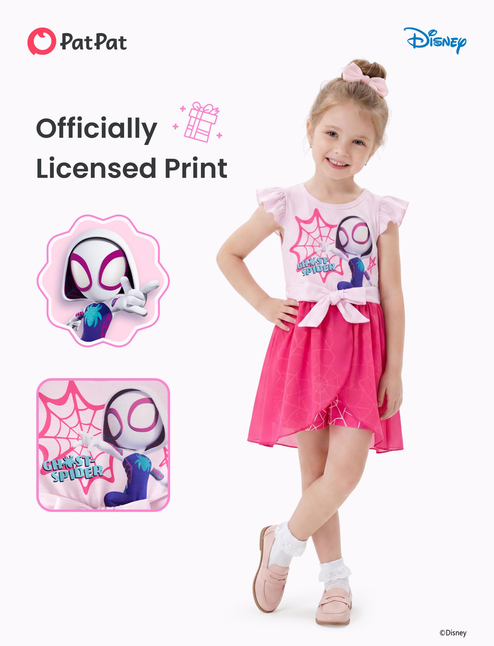 Disney Prinzessin Frozen Elsa Minnie Mouse Stitch Kleinkind Mädchen Strampler mit Rock Overlay Sommer Overall mit Schleife 2-6 Jahre