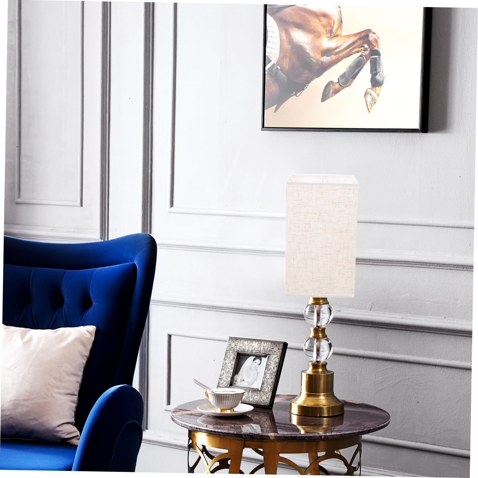 Ipetboom Pantalla de Lámpara de Pie y Pared E27 de Tela de Lino Beige Natural Cubierta para Lámpara Interior Pantalla Pequeña de Mesa Uso Decorativo en Dormitorio y Oficina Unidad