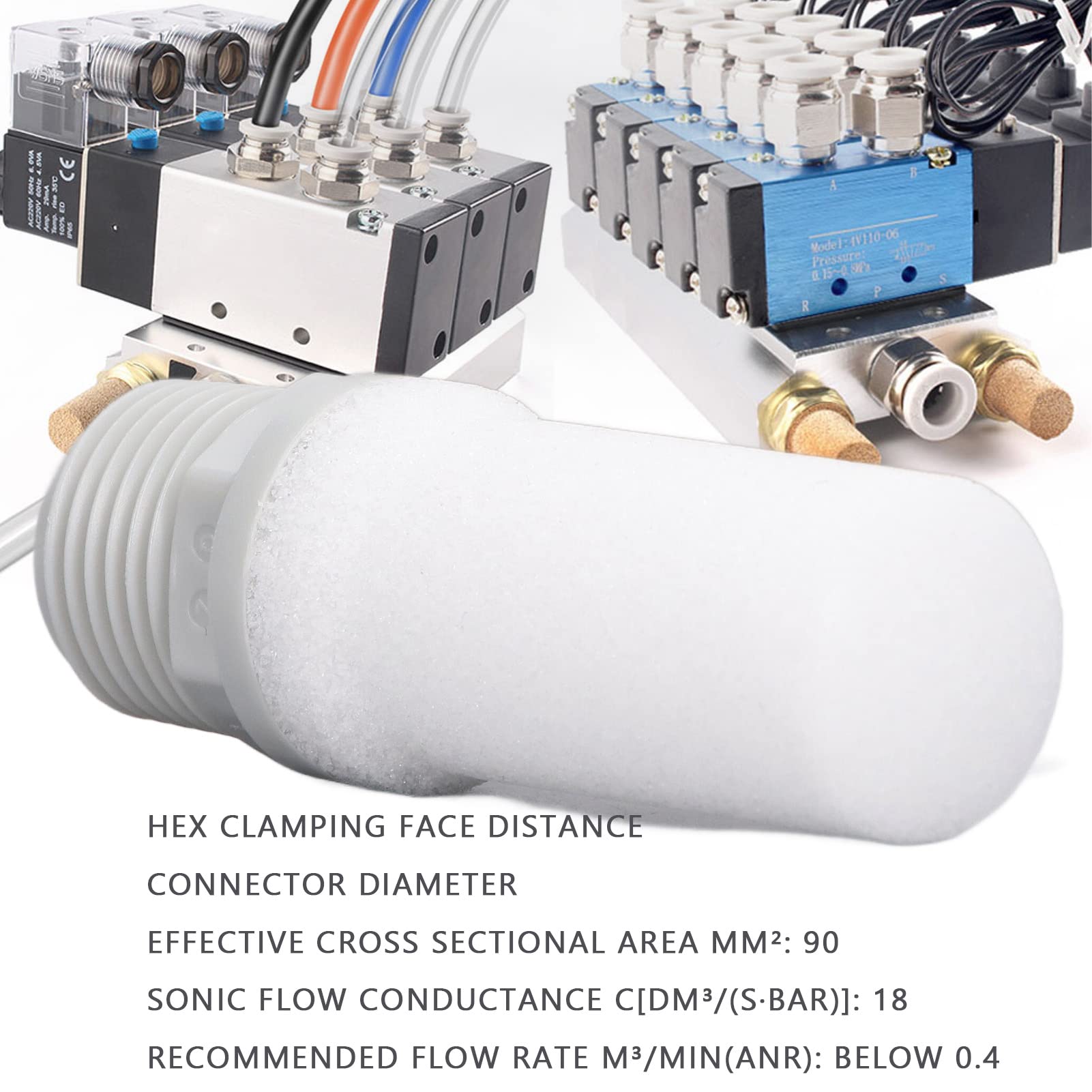 Lot De 10 Silencieux Pneumatiques G1/2 Pouces - Réducteurs De Bruit PP 1,32 MPa, Pour Cylindres, Électrovannes Et Outils Air Comprimé