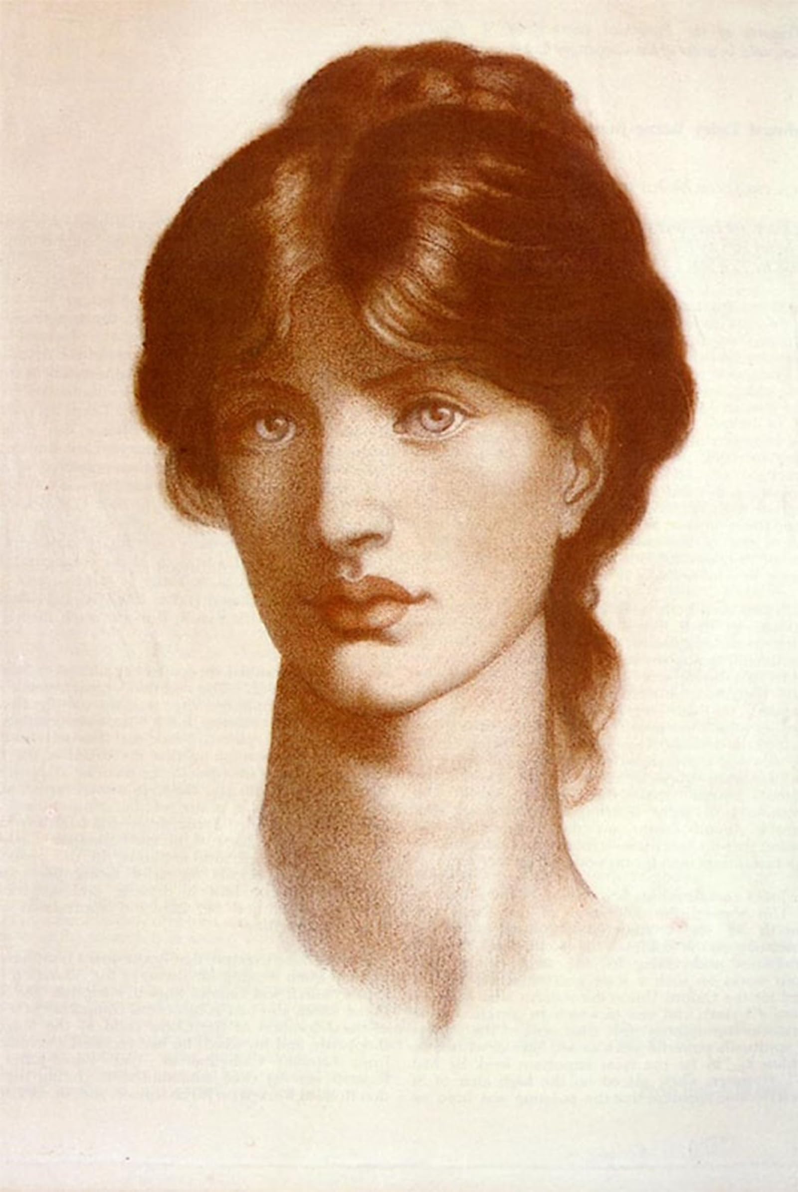 POSTERIIk Famous Animal Posters Vintage Picture Study for a Vision of Fiammetta by Dante Gabriel Rossetti Modern Wall Decor for Home Decor 60x90cm