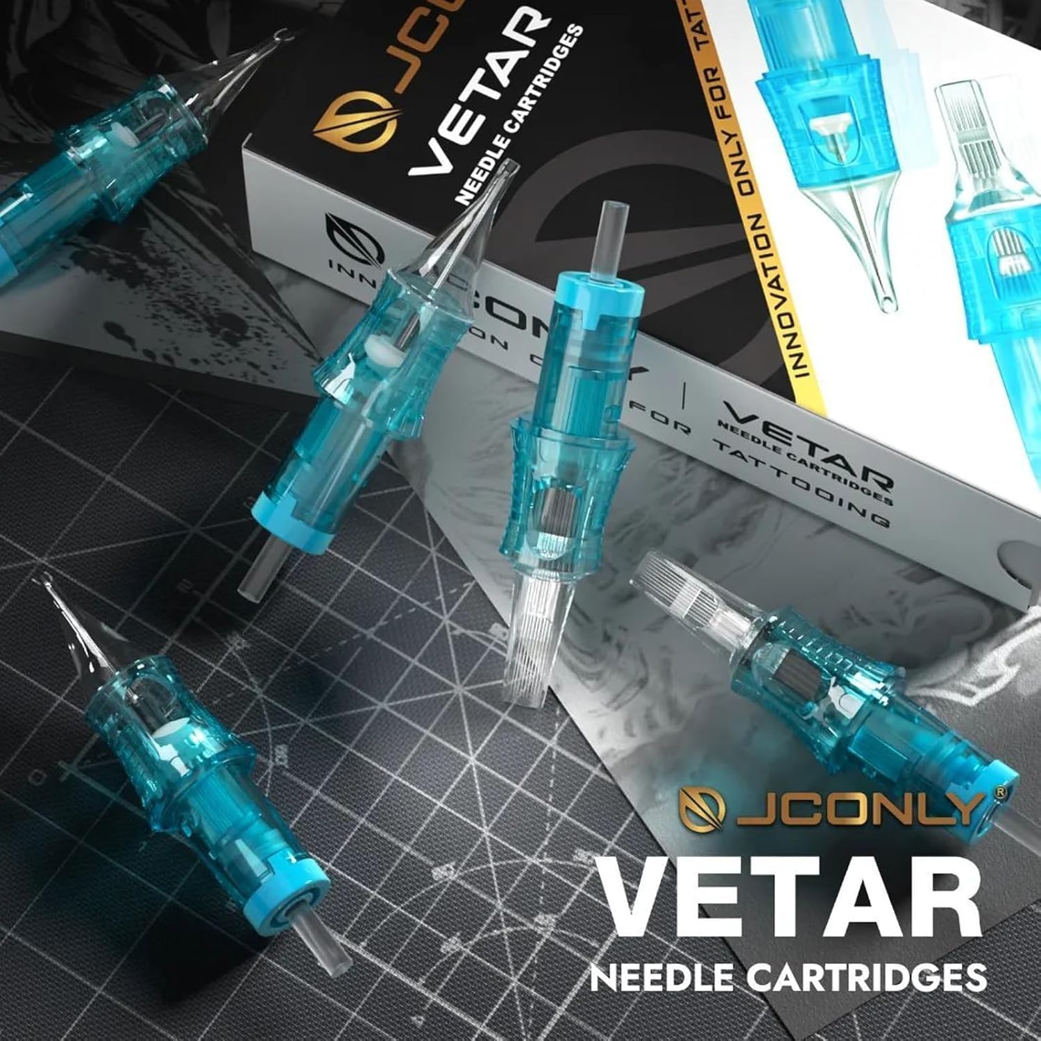 JCONLY VETAR Agujas Tatuaje 1209MGL, 20 Piezas Cartuchos Tattoo 9MGL (#12) Magnum Agujas Tattoo Cartridge Needles para Maquina de Tatuar