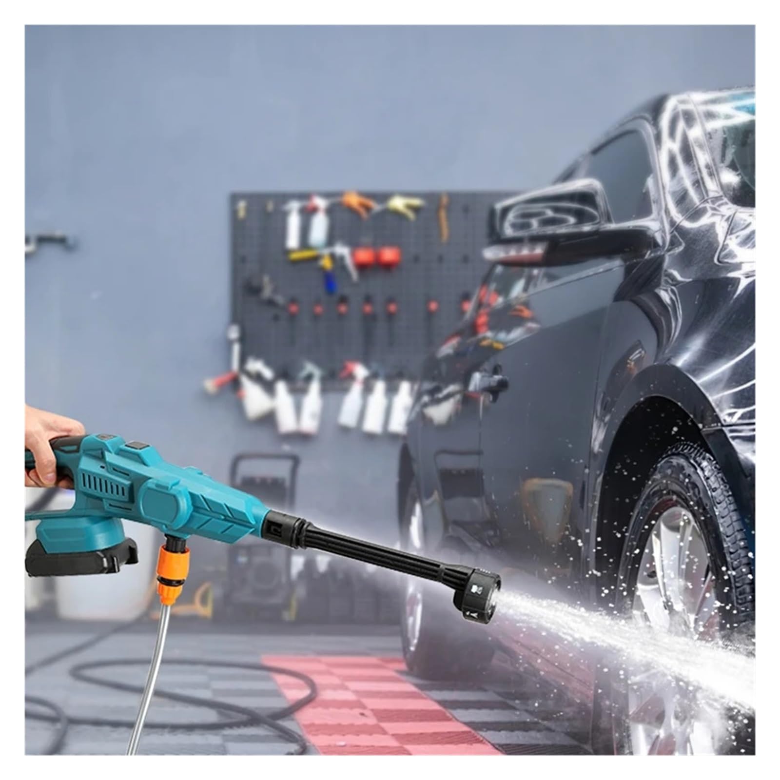 Lavadora Eléctrica De Alta Presión Sin Escobillas, 3500W, 200bar, 3 Engranajes, Pistola Agua For Lavado Coches, Herramienta Riego Jardín For Batería 18V Potente Chorro A PresióN