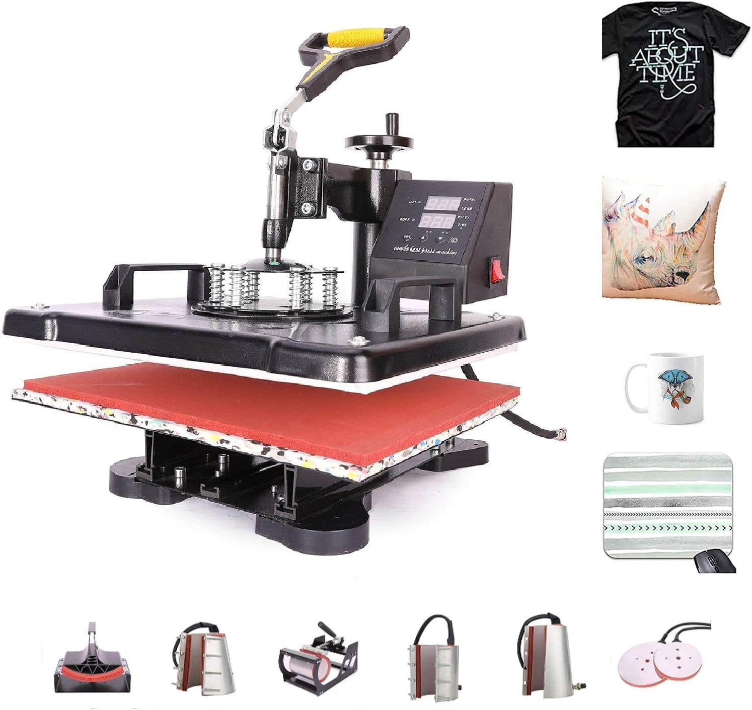 COZ Heat Press 360 Degree Swivel Heat Press Machine Multifunction