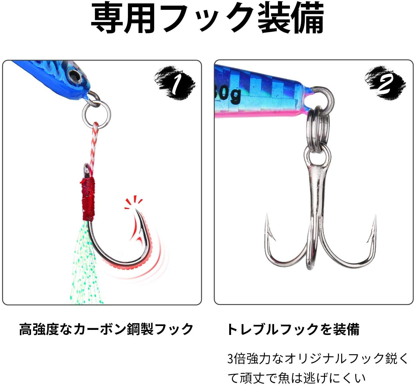 Amazon.co.jp: ショアジギング メタルジグセット スロージギング