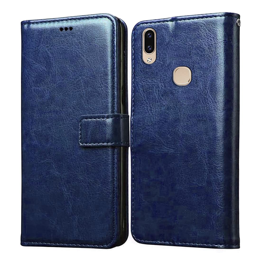 Casotec Flip Cover for Vivo V9 / V9 Pro | Premium Leather Finish | Inbuilt Pockets & Stand | Flip Case for Vivo V9 / V9 Pro (Blue) (B09PG174SX) Amazon Price History, Amazon Price Tracker