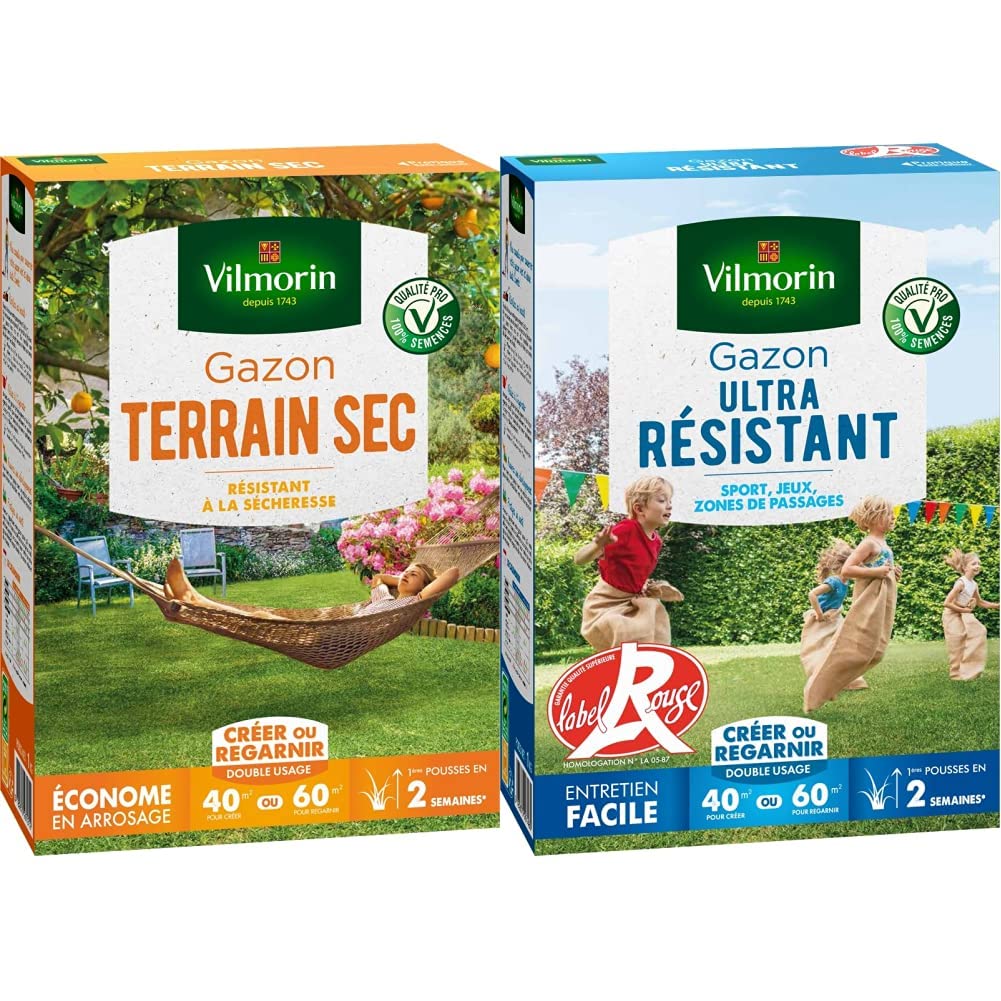 Gazon Ultra Résistant Vilmorin 1 kg pour piétinement intense
