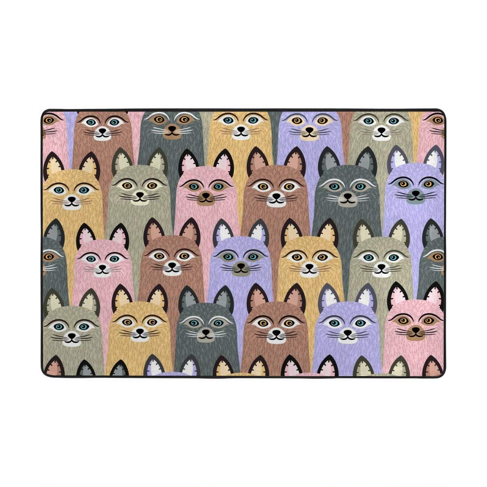 Tapis chat coloré Ruchen pour réchauffer un grand salon et isoler les sols froids