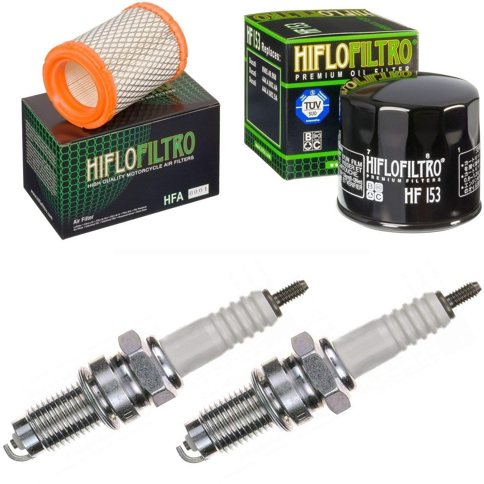 Filtro de aire Filtro de aceite Bujías Hypermotard 821 ABS 2013 – 2015 Kit de mantenimiento