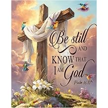 Cross Paint by Numbers Kit for Adults Religious Paint by Numbers for Adult | Relaxation Home Wall Decoration and Gifts 16x20inch