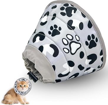Cat Cones to Stop Licking, Soft Cat Recovery Collars & Cones Grey, L