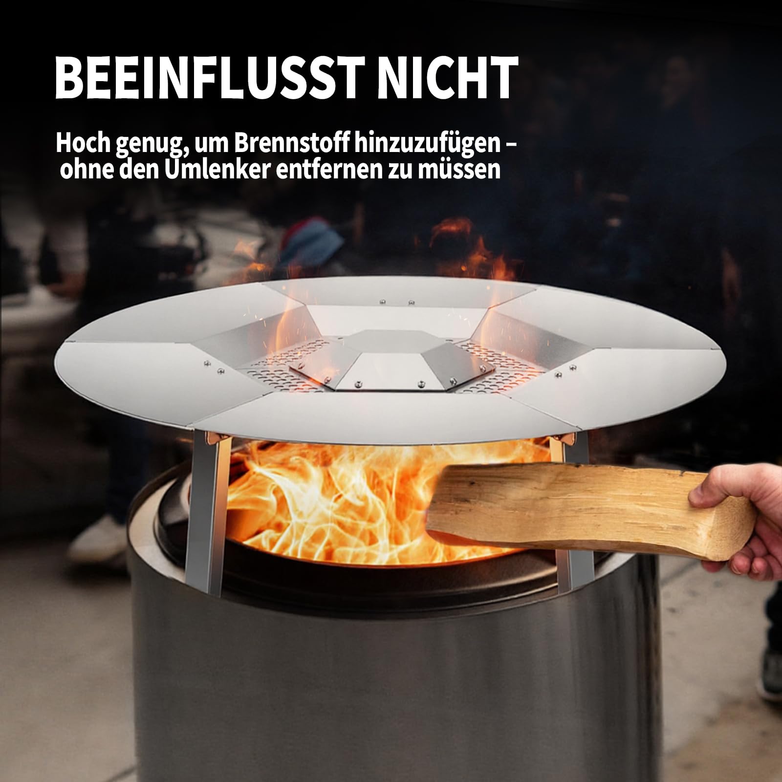 Wärmeverteiler Solo Stove Bonfire Feuerschale mit 3 abnehmbaren Füßen