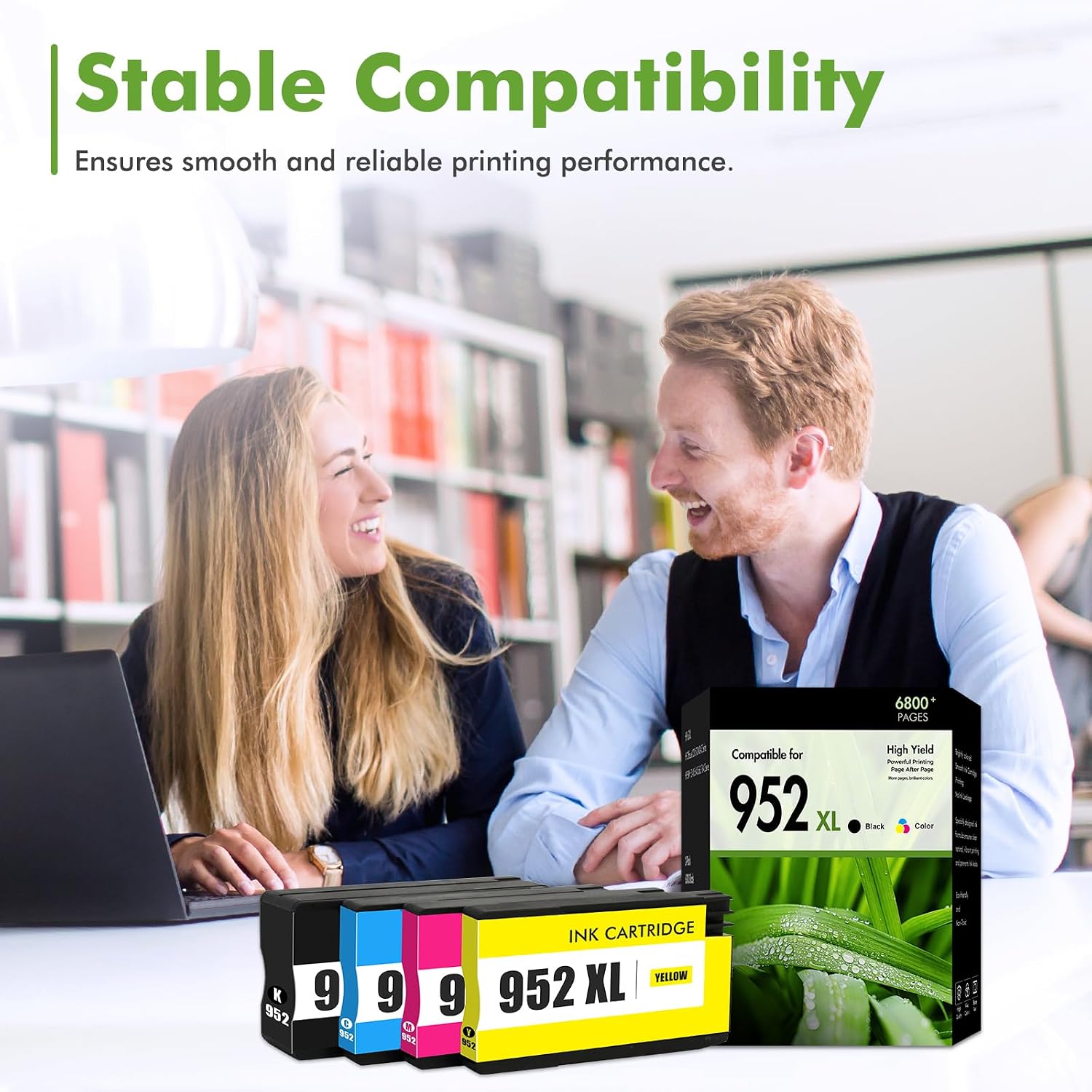 952 952XL Ink Cartridges Combo Pack Replacement for 952 XL Ink Cartridges Work for OfficeJet Pro 8710 7740 8715 8210 8720 8703 OfficeJet 8702 Printers, 4-Pack (Black/Cyan/Magenta/Yellow)