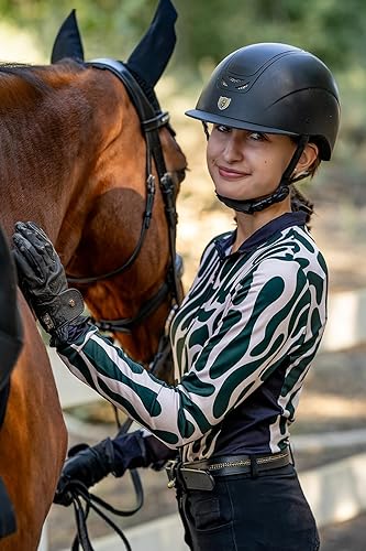 Miniatura 4 de Camisa de sol ecuestre para mujer, camisa de manga larga para montar a caballo, camisa de capa base para montar a caballo, regalo para jinetes