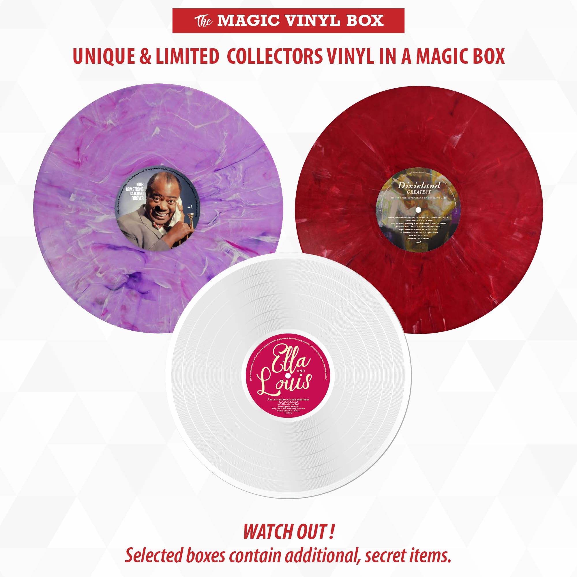 Louis Armstrong and Friends - Magic-V-Box - 3 Vinylschallplatten - einzigartig und limitiert - Top Geschenk!