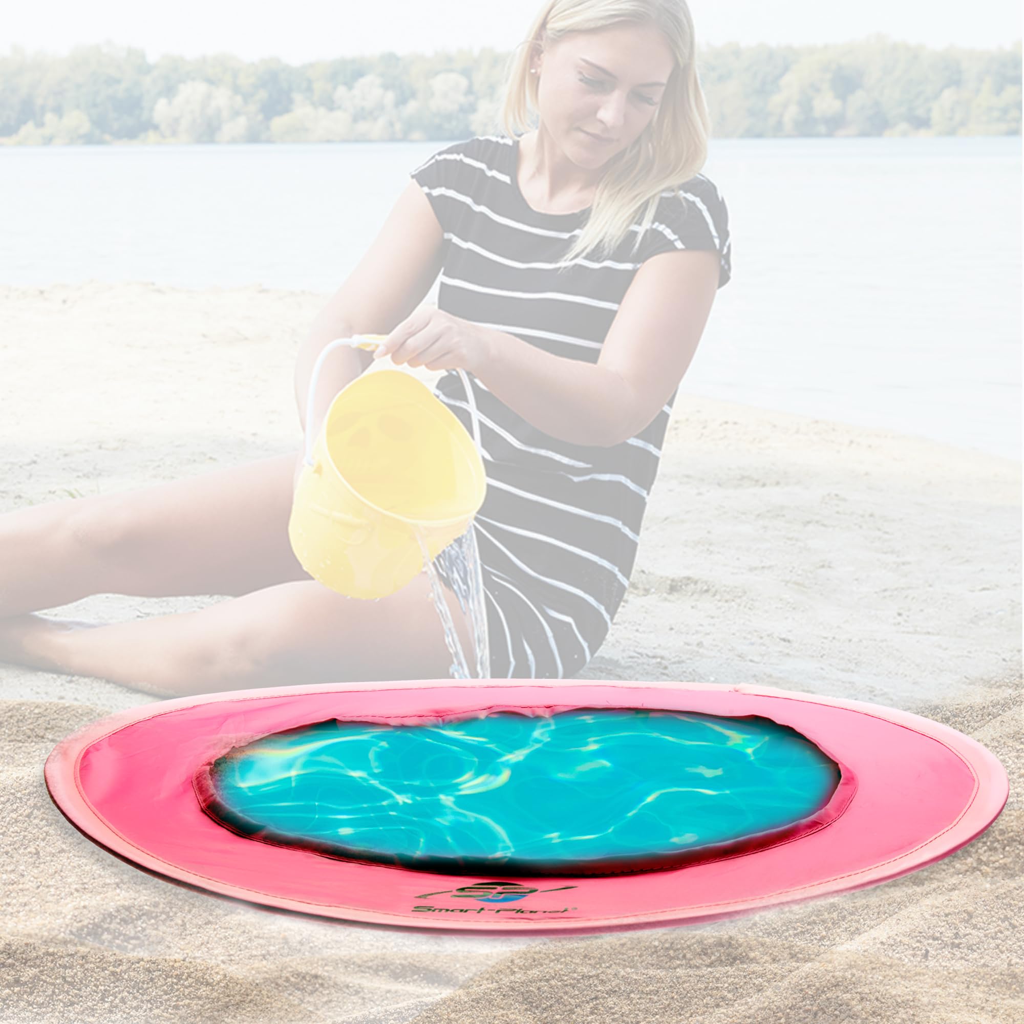 Piscine pop-up pour bébé rose 50x50 cm petite piscine de plage pour enfant