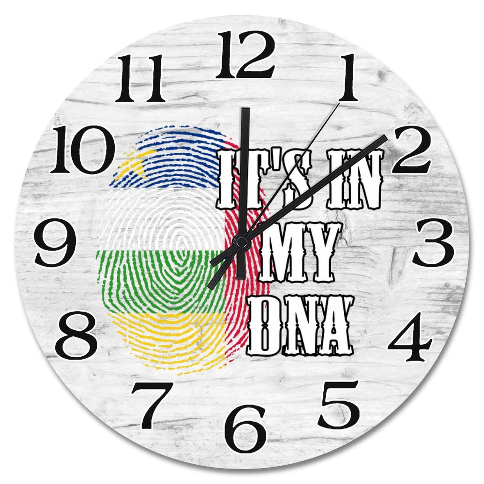 Horloge murale drapeau centrafricain en bois, cadeau idéal ami