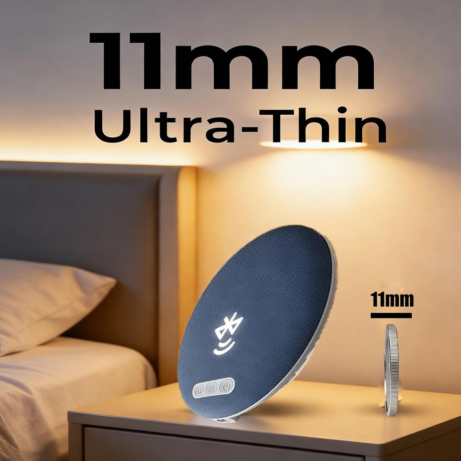 2.0 Bluetooth Pillow Speakers for Sleeping, 2.0 Portable Under Pillow Speaker with White Noise Timer Wireless Sleep Aid with Stereo Bass Private Sleep Headphones — view 9