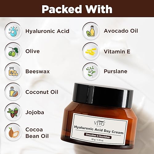 Miniatura 3 de Vivo Per Lei Crema de ácido hialurónico - Crema facial hidratante para mujeres - Aceite de coco hidratante facial para piel seca - Crema facial