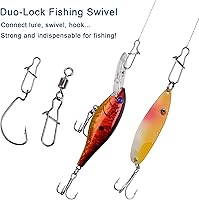 Vista 6 de Duo Lock - Kit de pesca de acero inoxidable para pesca de alta resistencia, broches y clips de pesca de alta resistencia, kit de aparejos para agua
