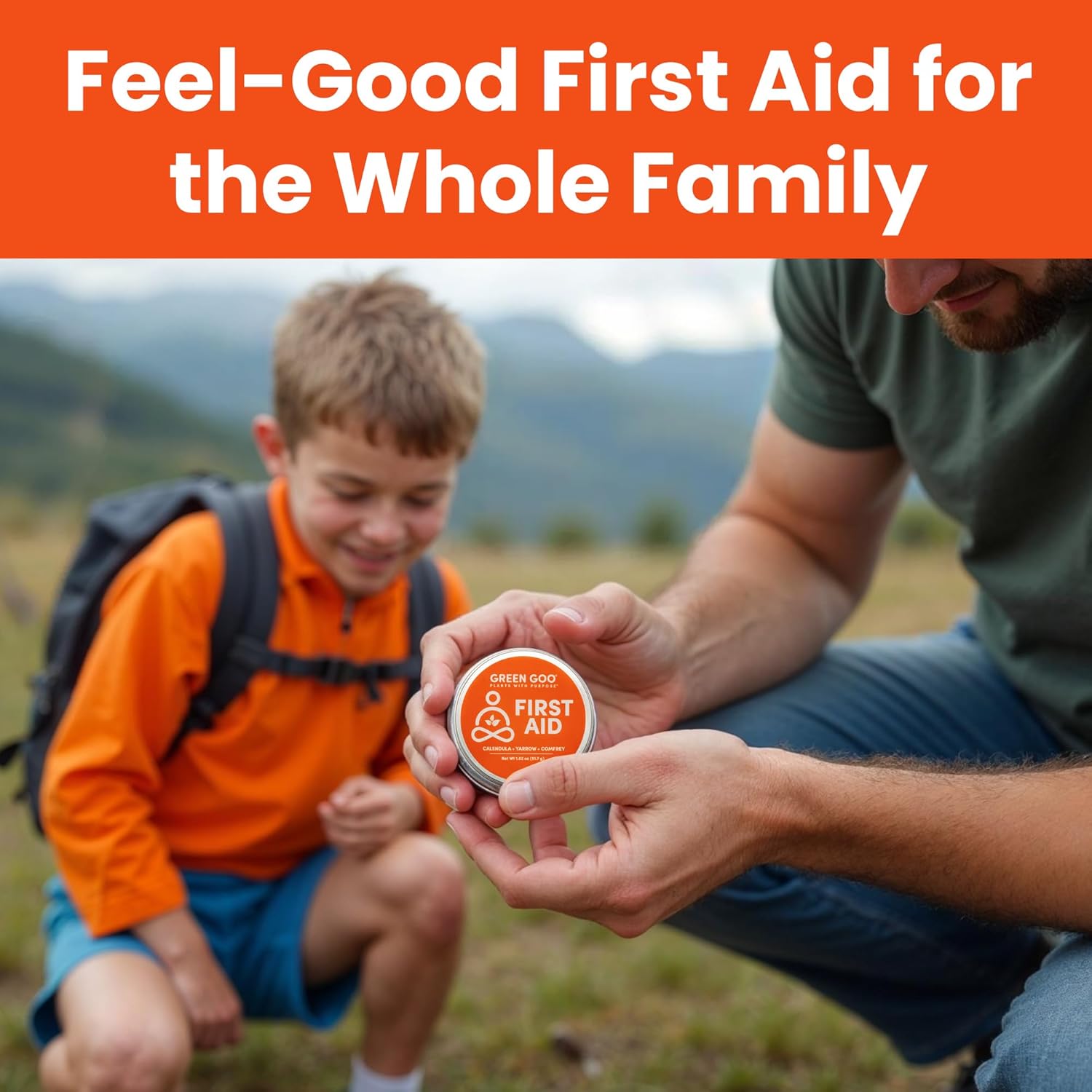 Green Goo First Aid Salve, All-Natural Cream for Healing Cuts, Scrapes, Blisters, Chafing, Sunburns & More, 4 Oz - Image 2