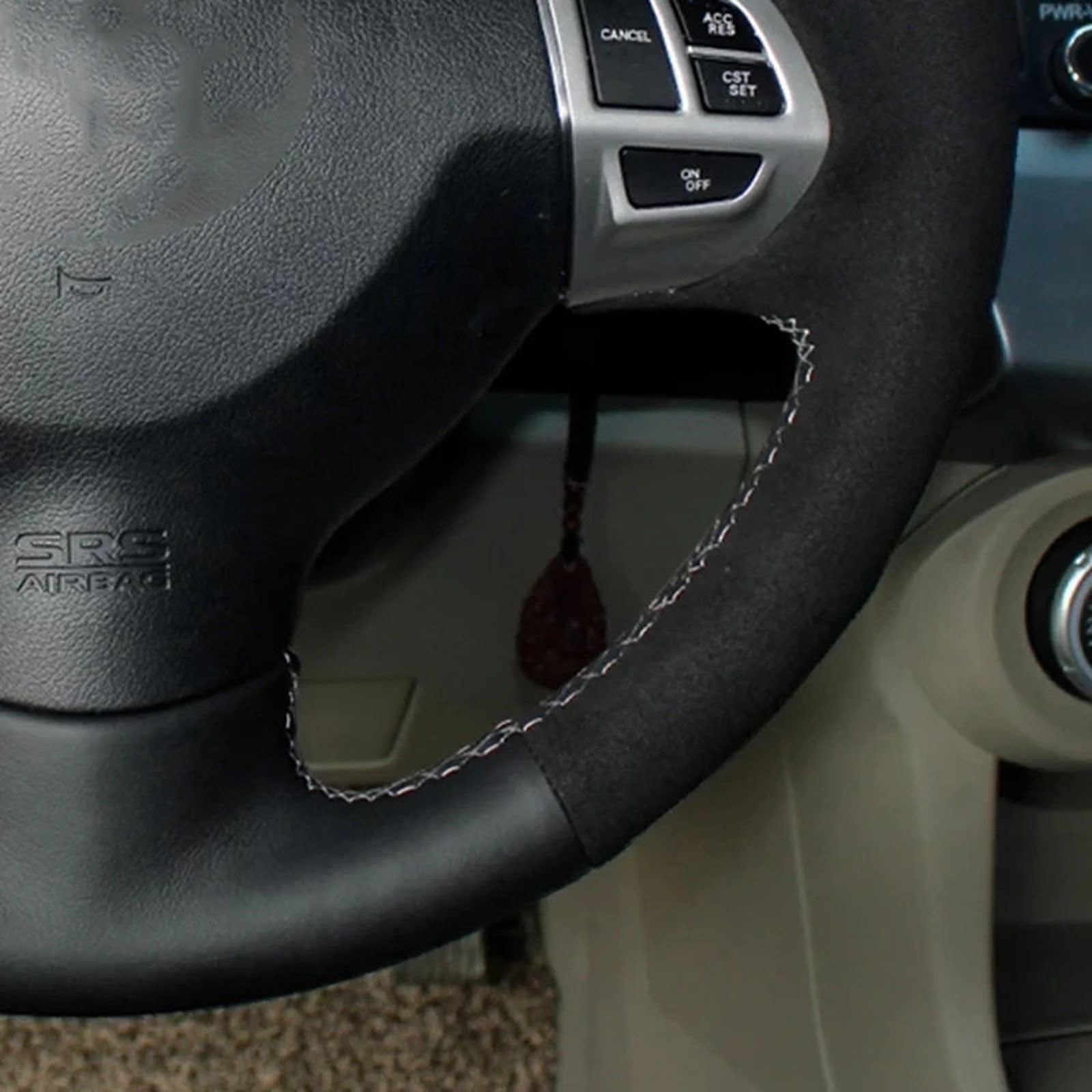 DIY zamszowy skórzany plecionka pokrowiec na kierownicę samochodową, do Mitsubishi Lancer X 10 Pajero Sport Outlander ASX Citroen C-Crosser