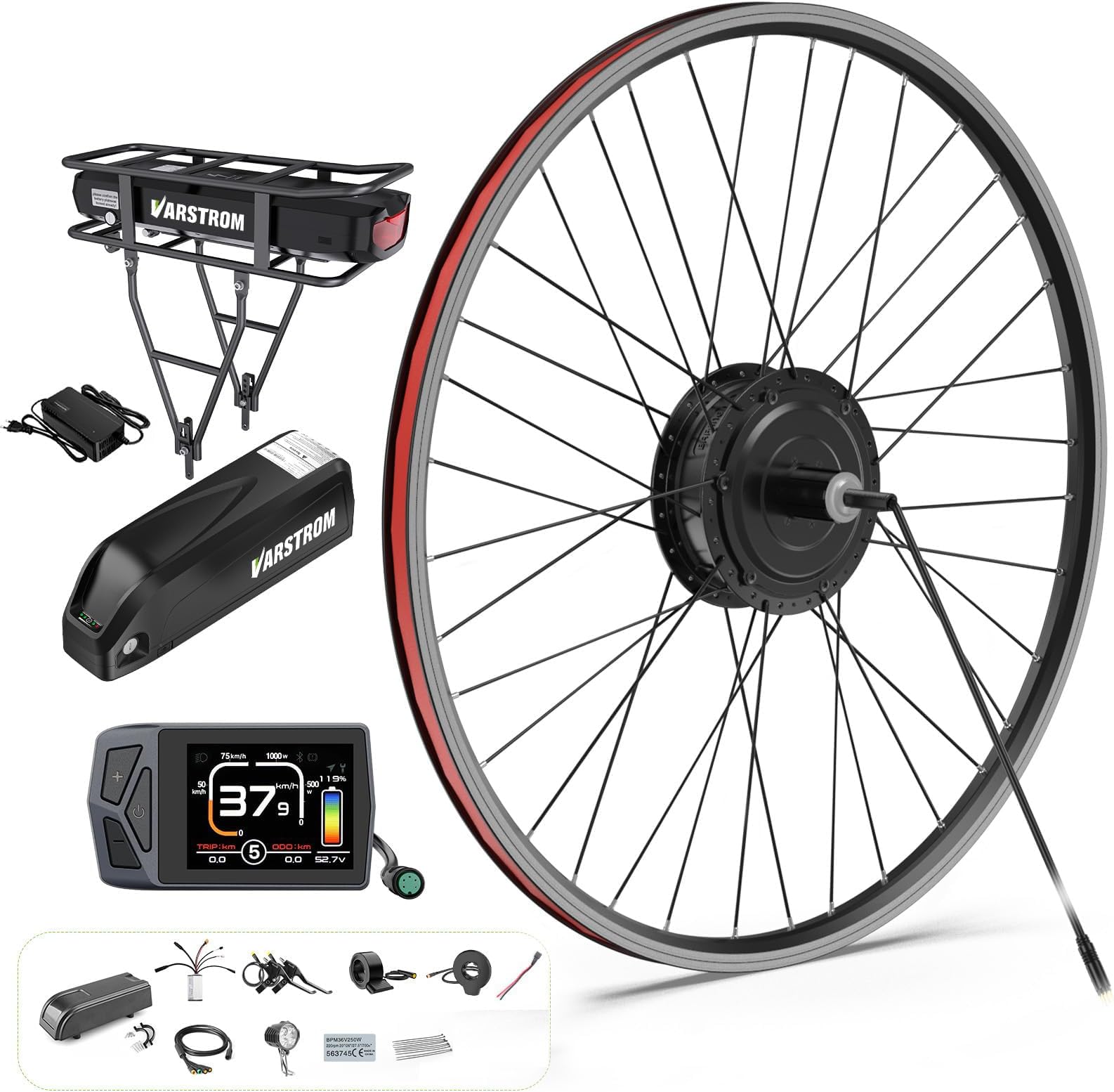 BAFANG G020/G0900 48V 500W/750W Rear Hub Motor for 20"/26"/27.5"/700C Rear Wheel Bike,Ebike Conversion Kit with Battery & Display Options