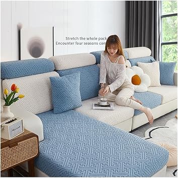Stretch Sofa Seat Covers, Universal Individual Couch Covers, Couch Cushion Covers for Sectional Sofa(C,Triple XL)