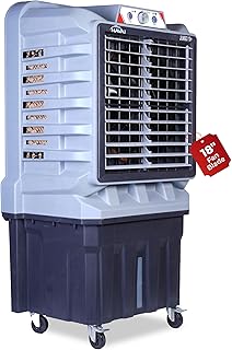 HAVAI Jumbo 18+ Desert Cooler | 150L | 18-Inch Fan | Heavy-Duty 41mm Motor | 3-Side Honeycomb Pads | Auto Swing | Castor Wheels | 230V, 110W | White & Grey