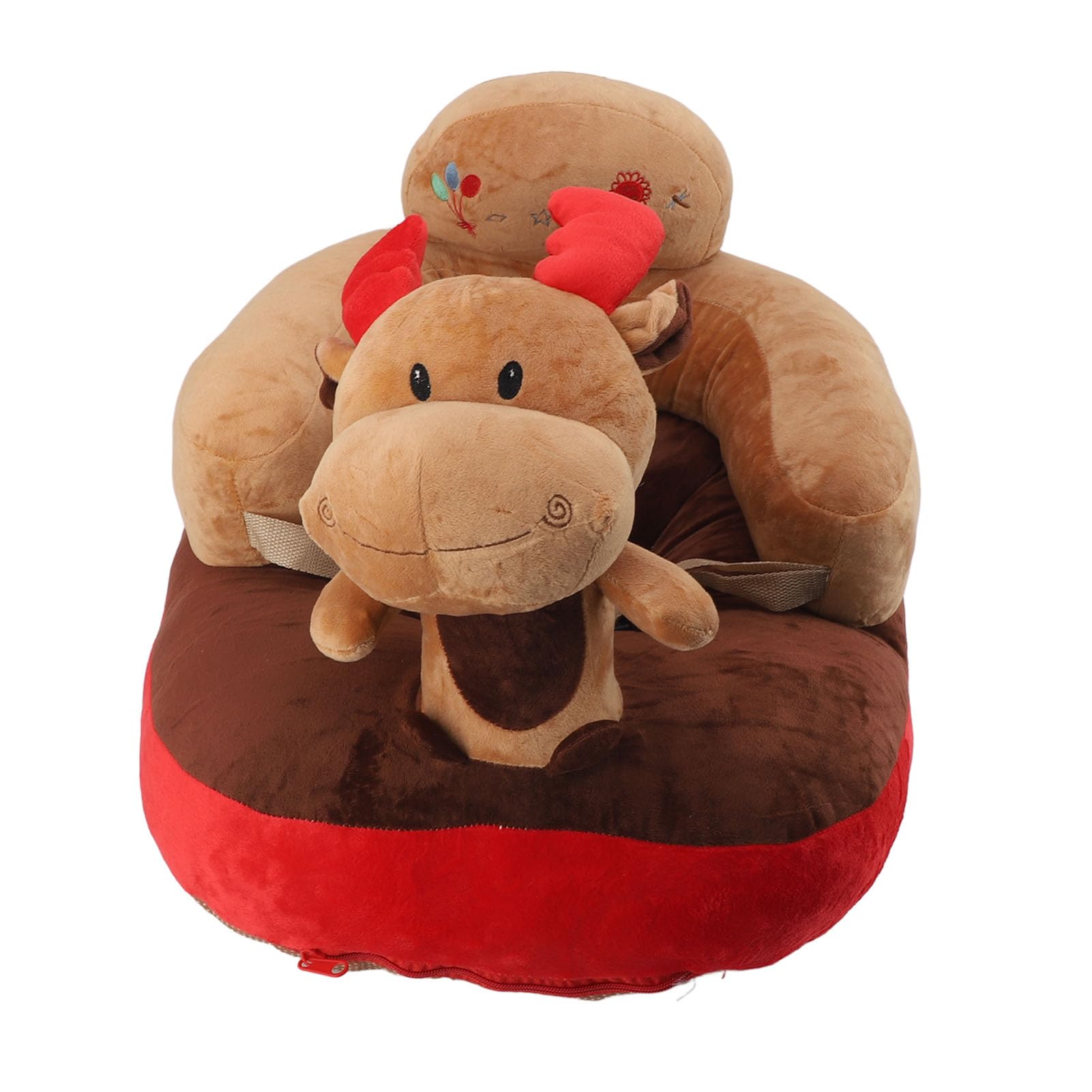 Sofá para bebé, Silla con Soporte para el Suelo, Asiento de Felpa, Lindo Animal de Dibujos Animados, ángulo Ajustable, Silla para Aprender a Sentarse con Cable USB para niños (Tipo 3)