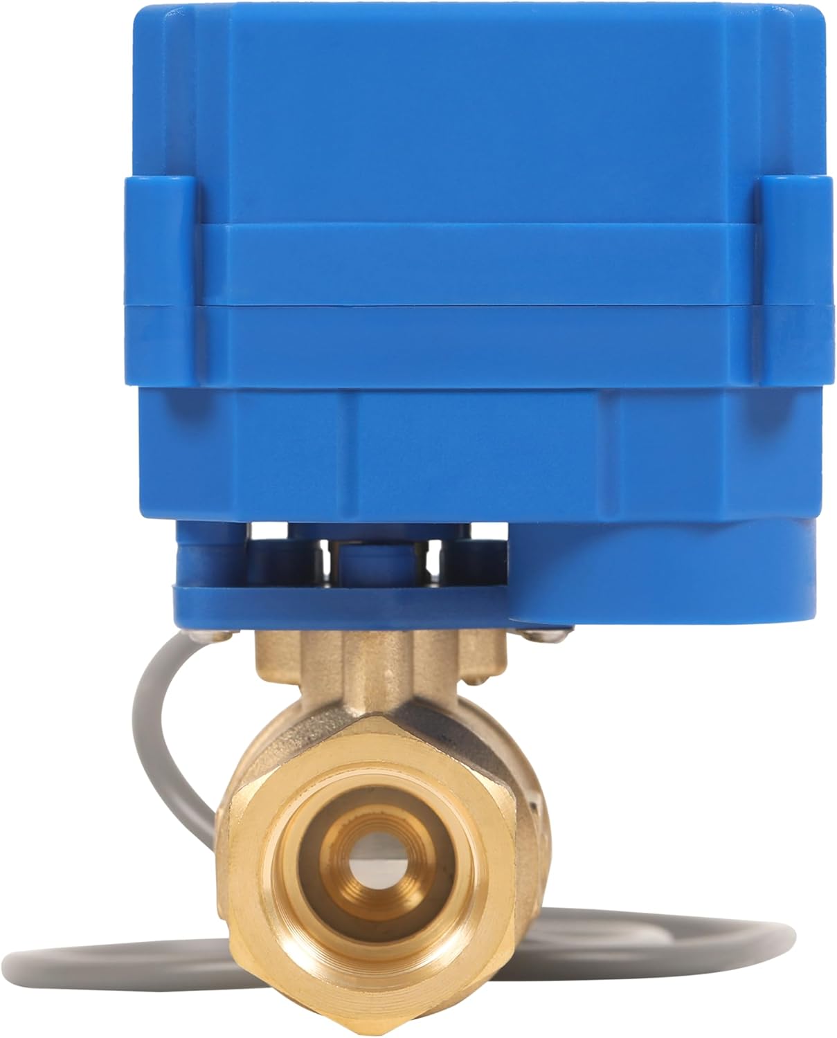 HFS(R) Brass Motorized Ball Valve Electrical Normally Closed - 1/2" NPT with 15mm Full Port,2 Wires Auto Return Setup, 85-265V AC for Fluid Control