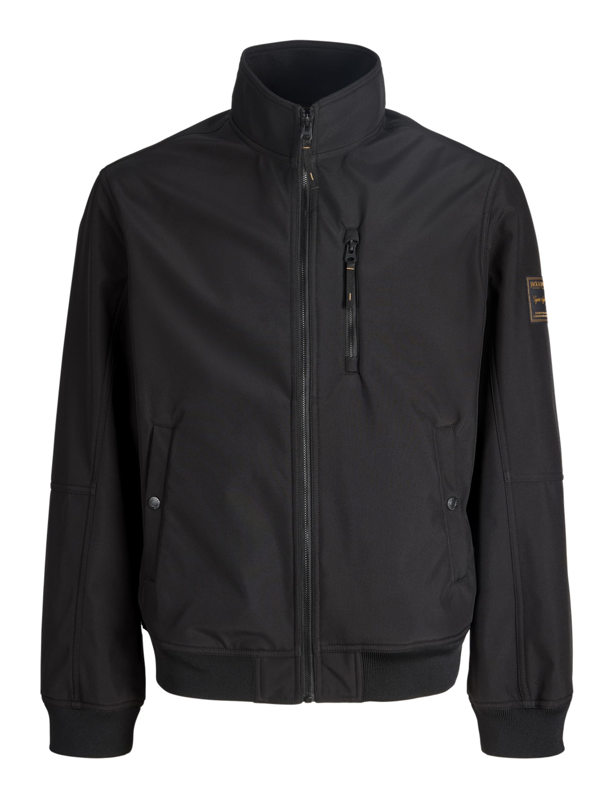 JACK & JONES Jjeparker Softshell Bomber Sn, black, M