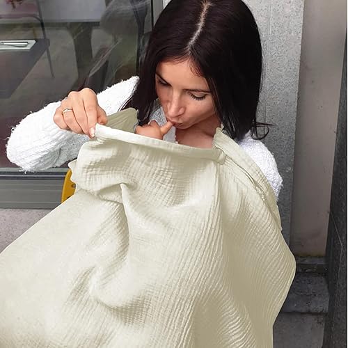 Miniatura 5 de RUIYUE Juego de 1 fundas de lactancia para lactancia materna y 5 almohadillas reutilizables de bambú orgánico para lactancia materna y bebé (D)