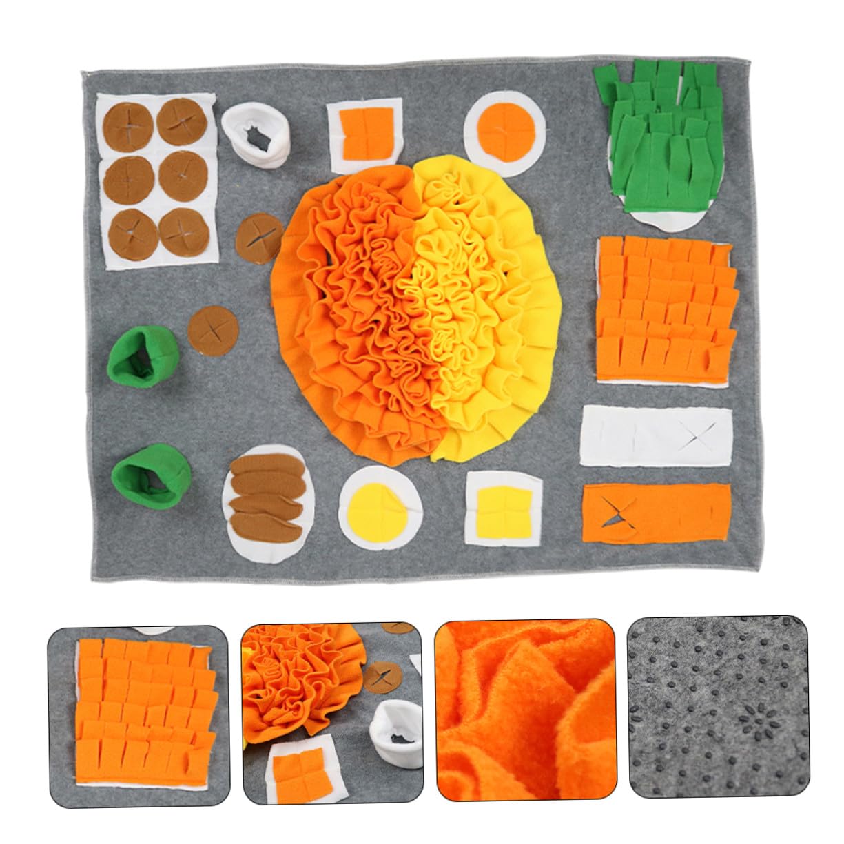 Tapis Distributeur de Croquettes pour Chien Tapis de Reniflement pour Animaux de Compagnie Stimulation Olfactive Flanelle pour Chiens