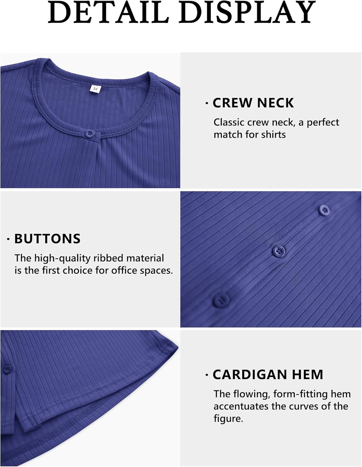 QUEZHU Women's Fall Lightweight Cardigan Casual Long Sleeve Button Down Cardigans Jackets - Image 5